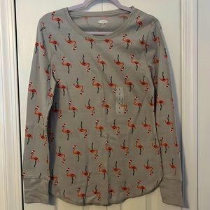 NWT Old Navy flamingo flannel shirt